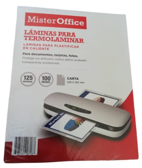 LAMINA TERMICA CARTA 100 UN 125 MIC.(225X285) (10)