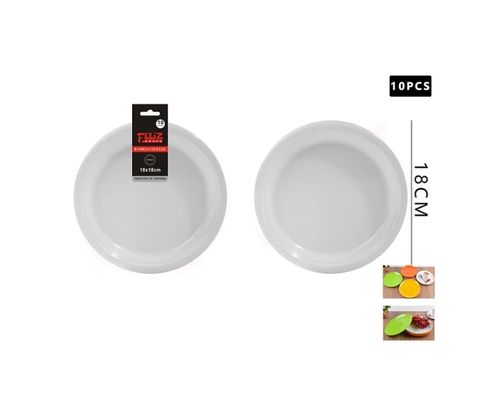 PLATO PLASTICO BCO 18 CM 1000 UN