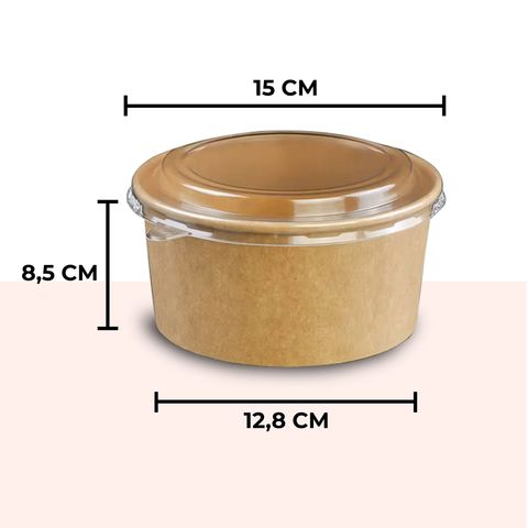 Tapa PET Bowl Kraft 500 / 750 / 1.000 cc