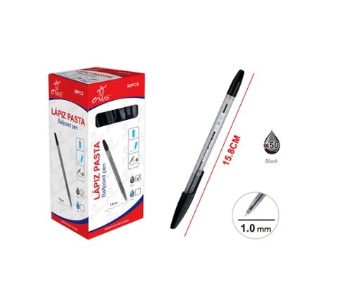 BOLIGRAFO PASTA NEGRO P/GRUESAA935 (50-1000)