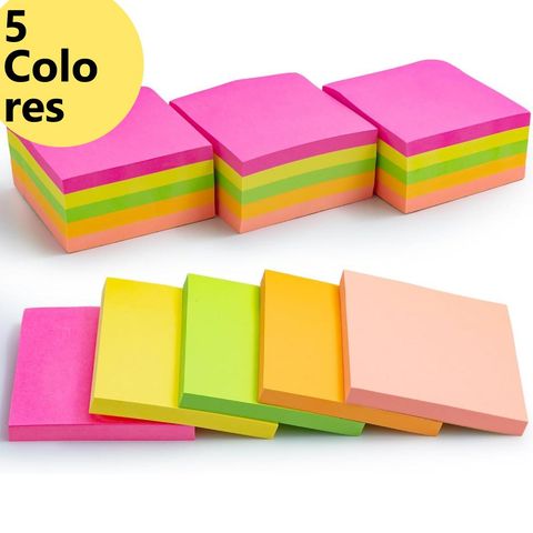 PACK 5 NOTAS 76X76 100H POP UP 5COL NEON